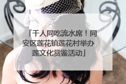 千人同吃流水席！同安区莲花镇莲花村举办莲文化赏鉴活动